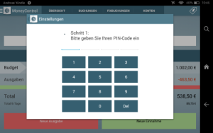 PIN-Schutz Money Control