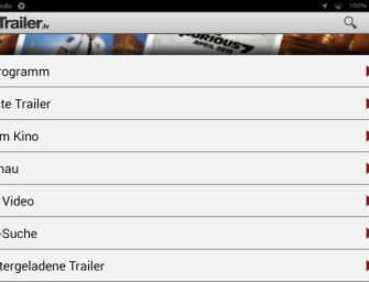 Kurztest zu der CineTrailer App